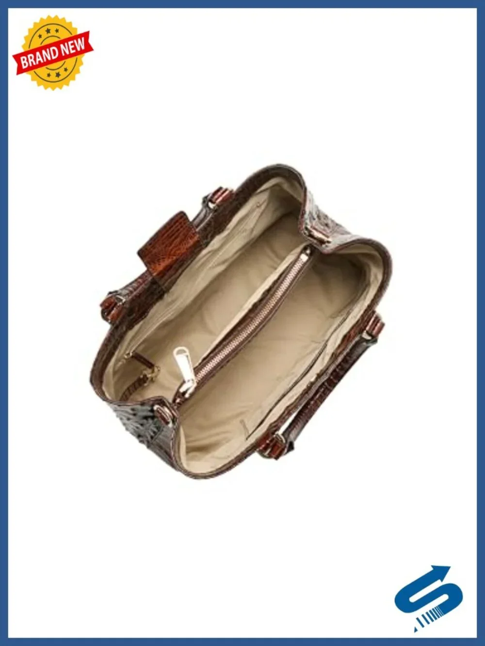 Small Leather Satchel with Magnetic Closure and Adjustable Strap